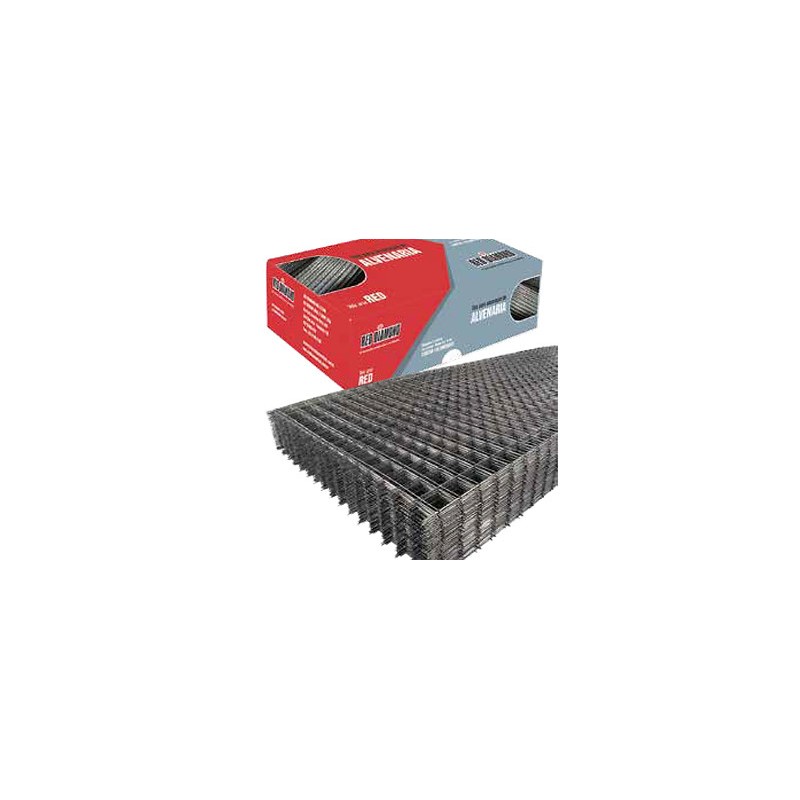 TELA DE ALVENARIA ARAME GALVANIZADO 1,24X7,5 X 50CM RED DIAMOND